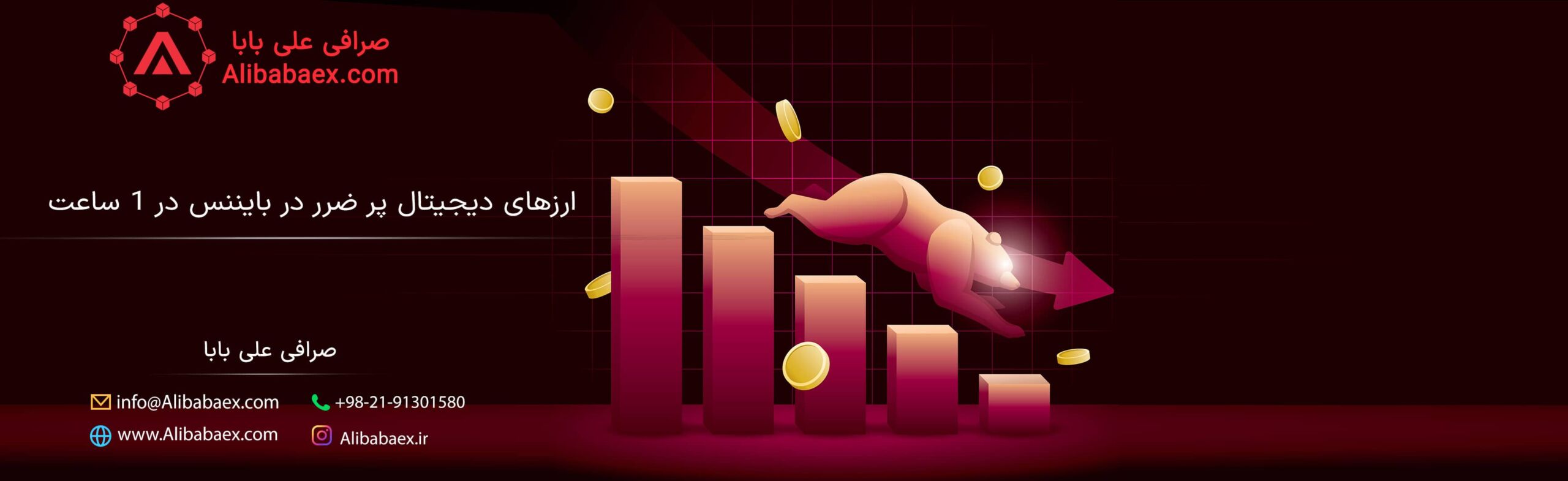 ارزهای دیجیتال پر ضرر در بایننس در 1 ساعت